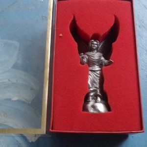 Lenox Kirk Stieff pewter angel figurine MIB Peace